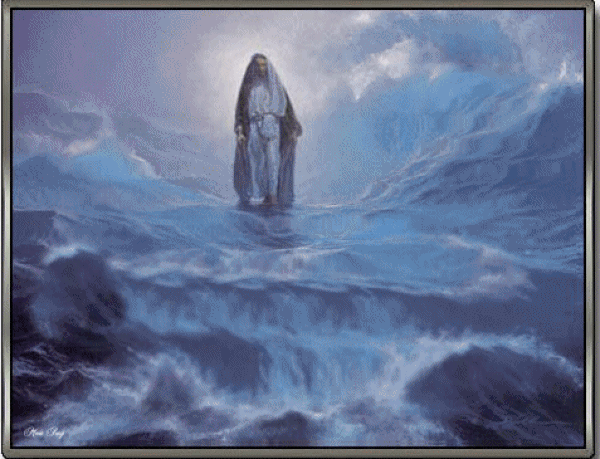 Jesus na água